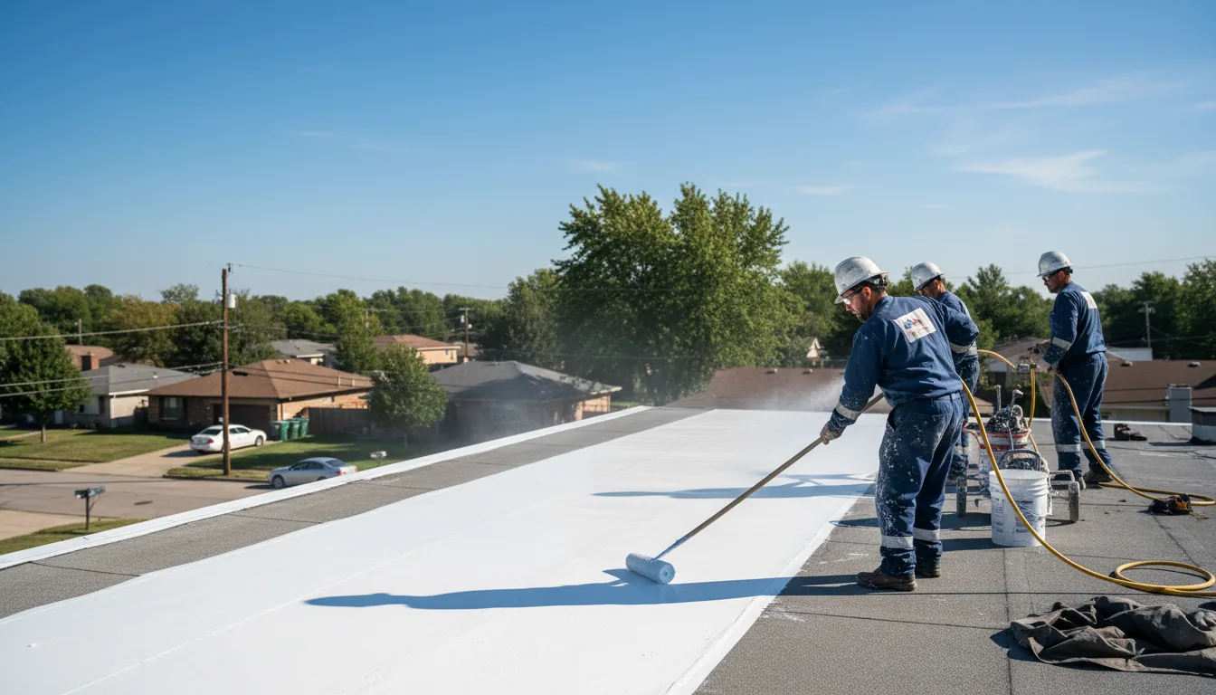 Commercial roof coating in Plymouth, NY near me